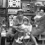 Louis Prima family - Lena Ann, Louis Jr, and Gia Maione - in the Las Vegas home studio, c. 1965. Prima Magnagroove Records’ headquarters and recording studio was at the Prima estate, 279 E Warm Springs. Photo via Louis Prima Jr. 