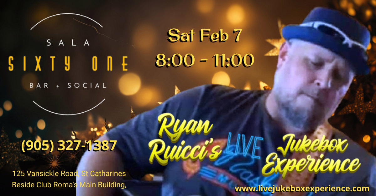 Ryan Ruicci's Live Jukebox Experience promo Sala 61